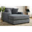 Canapé surdimensionné de 43,5 po de style moderne avec méridienne, avec coussins, station de charge et porte-gobelets, tissu chenille-108813112