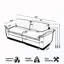 Canapé 2 places rembourré avec coussin-1557132050