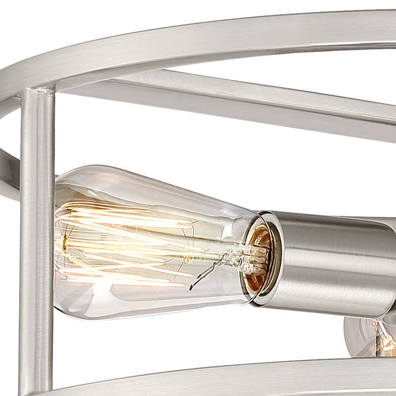 New Harbor Semi Flush Mount, Brushed nickel