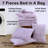 7 Piece Pintuck Pleat Comforter Set,Floral Ruched Bedding Set with Sheets All Season Bed in a Bag-119249868-119249867