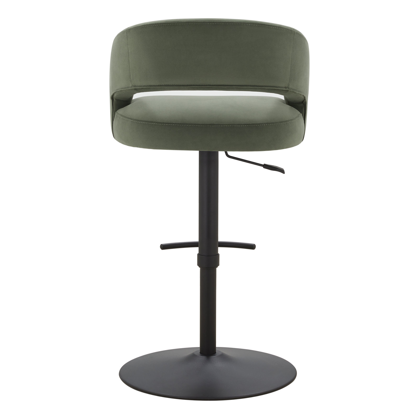 Kira Adjustable Height Swivel Counter Stool, Soren Olivine Velvet