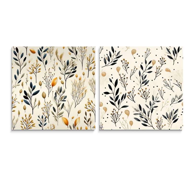 Swaffham - Ensemble de 2 plantes murales en acrylique, H 30 po x l 61 po