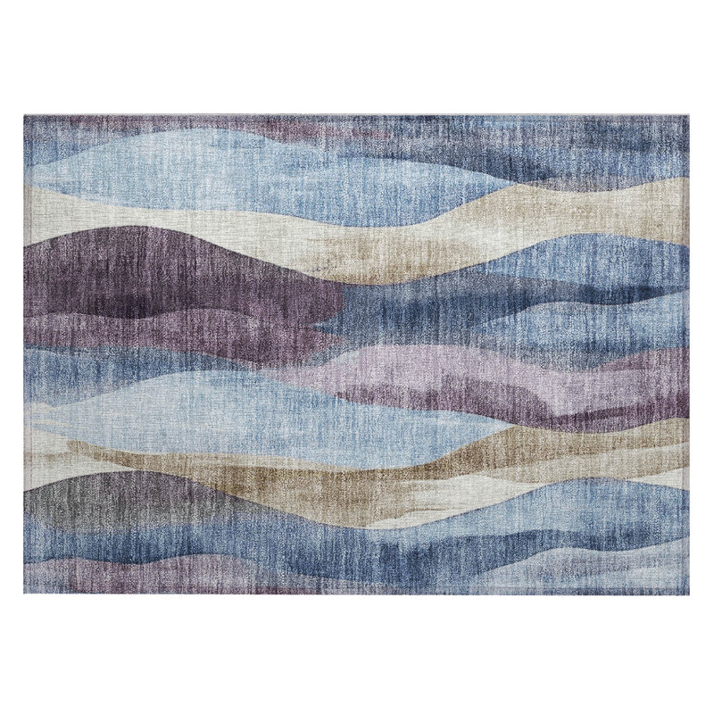 Tapis intérieur / extérieur lavable à la machine Xhevrie, Rectangle 1 pi 8 po x 2 pi 6 po