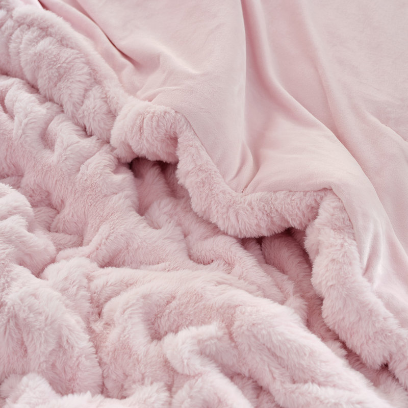 Wrinkle Rolls - Coma Inducer Oversized Comforter Set - Pink Marshmallow, Queen