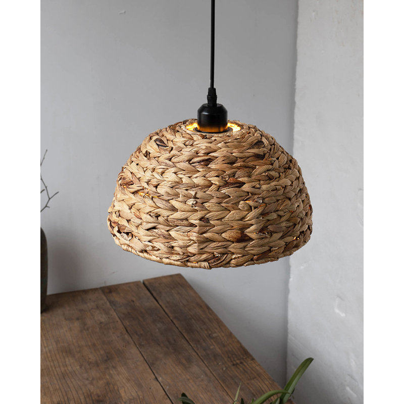 Lustre japonais en rotin de style Wabi-Sabi