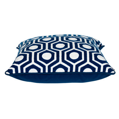 Parkland Collection Transitional Geometric Blue 20" x 20" Pillow