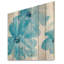 Aquarelles bleues - reproduction de campagne sur bois de pin naturel-37113716