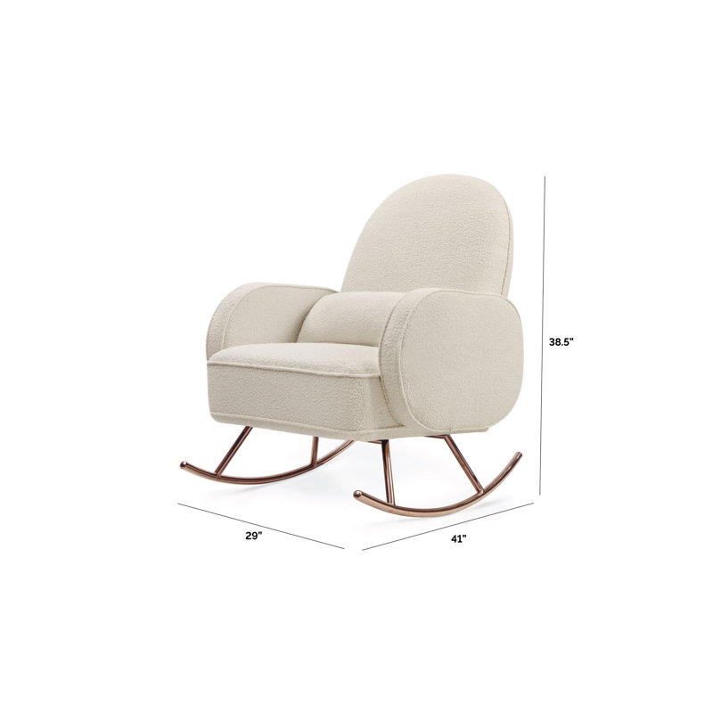 Compass Rocking Chair, Ivory Boucle