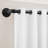 Minter Black Adjustable 1" Curtain Rod-1155811090