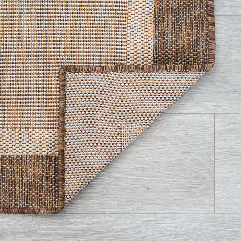 Tapis brun / crème Devon, Rond 5 pi 3 po