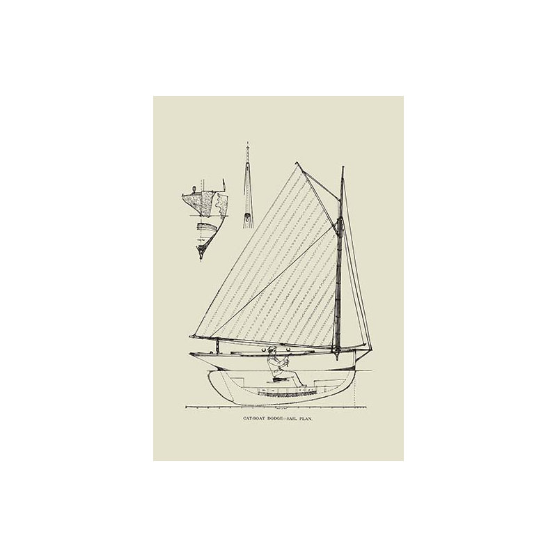 « cat-bateau dense » par charles p. kunhardt, impression