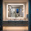 Miroir mural avec lumières - sans cadre, gradation infinie, antibuée, 3 modes d'éclairage, Bluetooth intégré-606773984-624963430