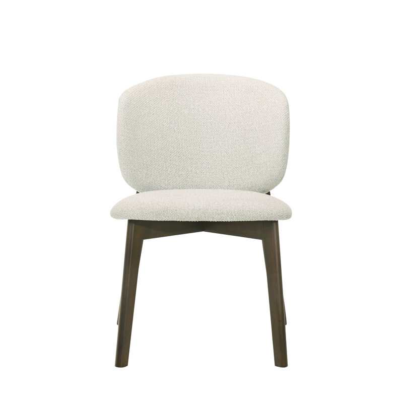 Chaise d'appoint en chenille et noyer gris (ensemble de 2)