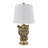 23" Gold Resin Bear Table Lamp With Glasses And Linen Shade-893184122-893184123