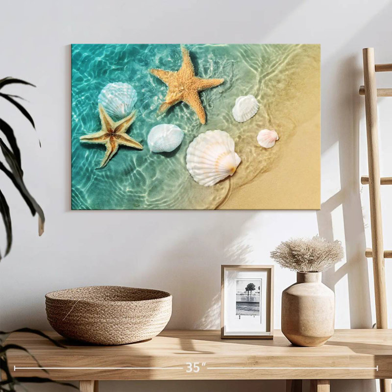 Étoile de mer et coquillages Alvord, H 16 po x l 24 po
