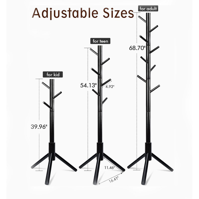 Gann Freestanding 8 - Hook Coat Rack