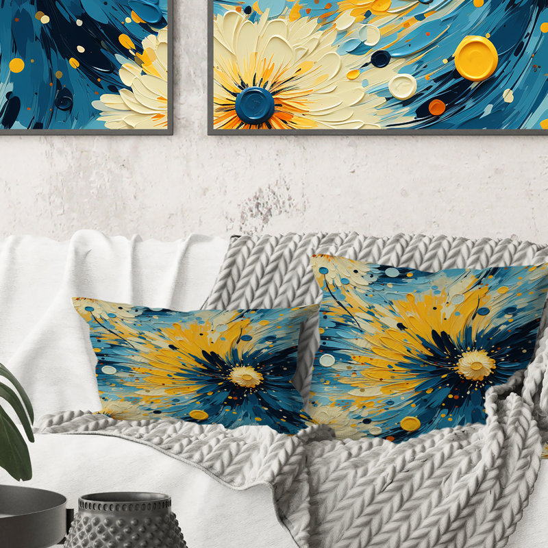 Popart Doodle Explosion I - Coussin décoratif imprimé, H 16 po x l 16 po