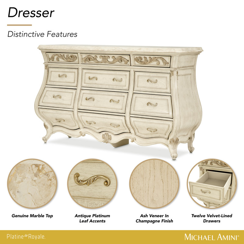 12 - Drawer Dresser, Champagne