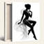 Ensemble de 1 toile murale Silhouette Dance-130553519-130553516
