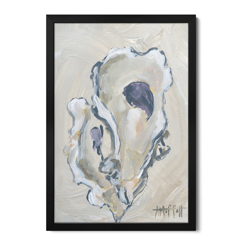 Affiches encadrées beiges Oyster II, H 32 po x l 24 po