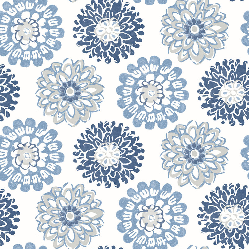 Rouleau de papier peint L 33 pi x l 20,5 po Pamela, Gris clair