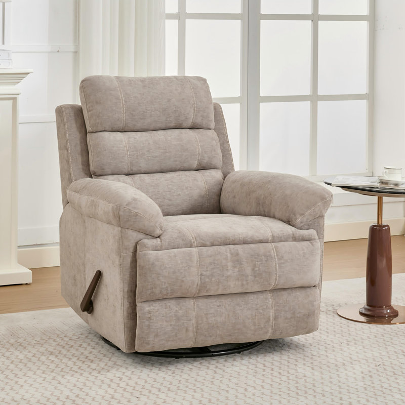 Fauteuil inclinable et pivotant Totianna, Marron clair