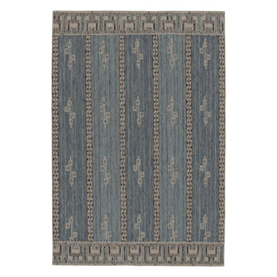 Scandinavian Wool Geometric Area Rug