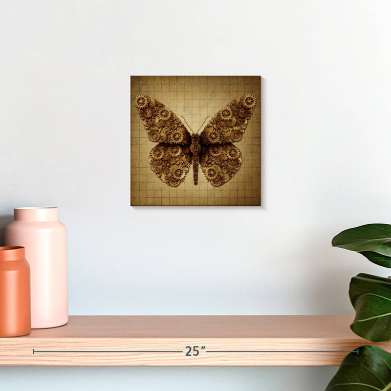 Corbeau papillon Steampunk, H 10 po x l 10 po