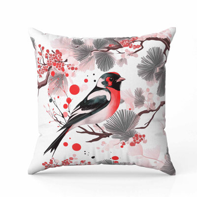 Coussin en suède de pin et de braise
