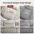 158" U-Shaped Down Filled Modular Sectional Sofa With 2 Storage Ottomans, Beige-1580354829