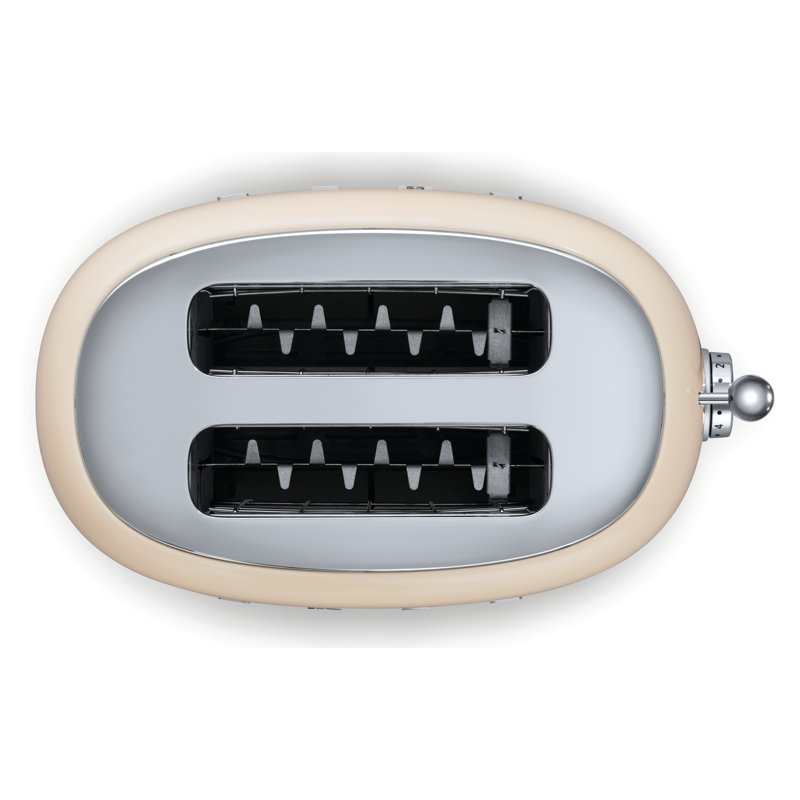 SMEG 50's Retro Style Aesthetic 2 Slice Toaster, Cream