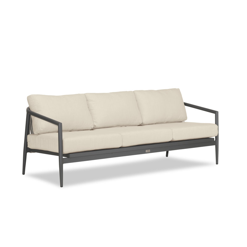 Outdoor 3 - Seat Patio Sofa, Canvas Natural Sunbrella® Canvas, Slate