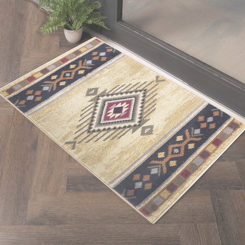 Tribes Cream  Southwest Area Rug, Rectangle 7'10" x 10'3"