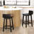 24.5" Wood Bar Stools Set Of 2 With Solid Back & Seat Mid Century Bar Chairs-765803380