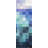Pixelized Landscape | Turquoise Framed Matted Print Decor