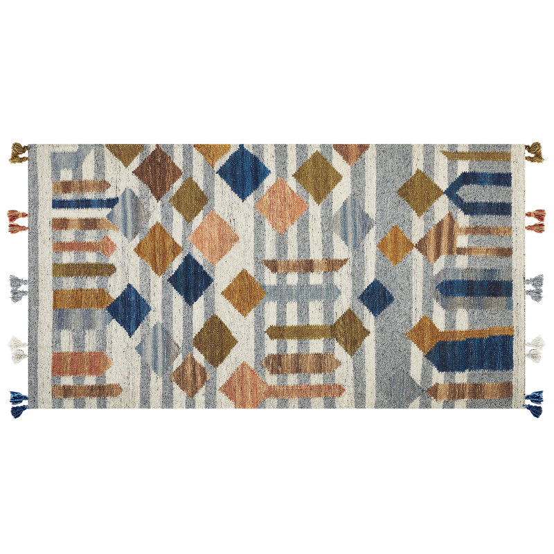 Hruska Geometric Hand Woven Area Rug, Rectangle 80 x 150cm
