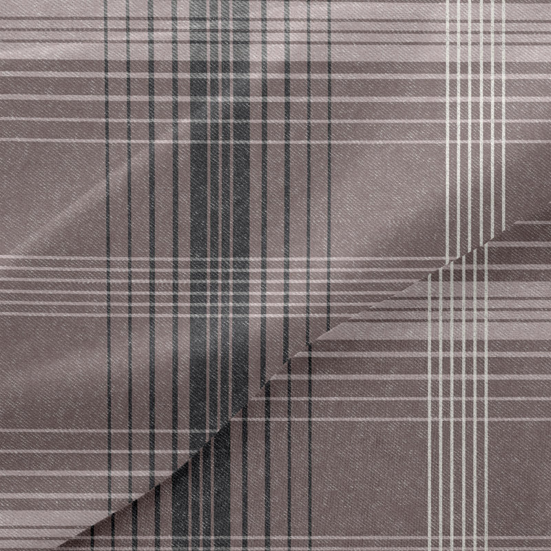 200 Thread Count 100% Cotton Flannel Sheet Set, King, Charcoal Brown Plaid