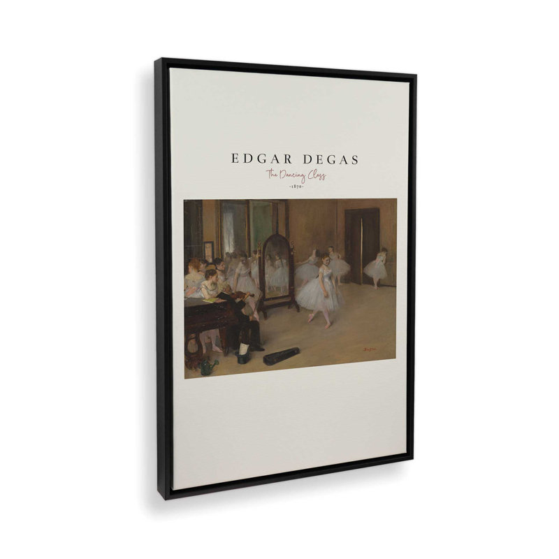 The Dancing Class par Edgar Degas, H 19 po x l 13 po, Impression encadrée sans passe-partout, Noir satiné