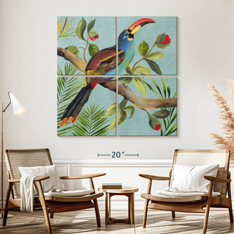 Brampt Paradise Toucan I, 57'' H x 57'' W