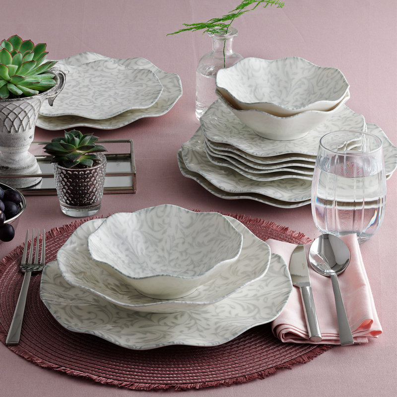 Homerton Piece Porcelain China Dinnerware Set - Service for 6