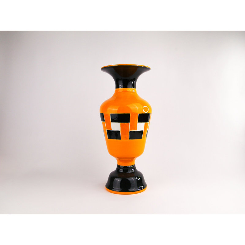 African Handmade Ceramic Table Vase