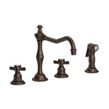 Fairfield Double Handle Kitchen Faucet with Side Spray