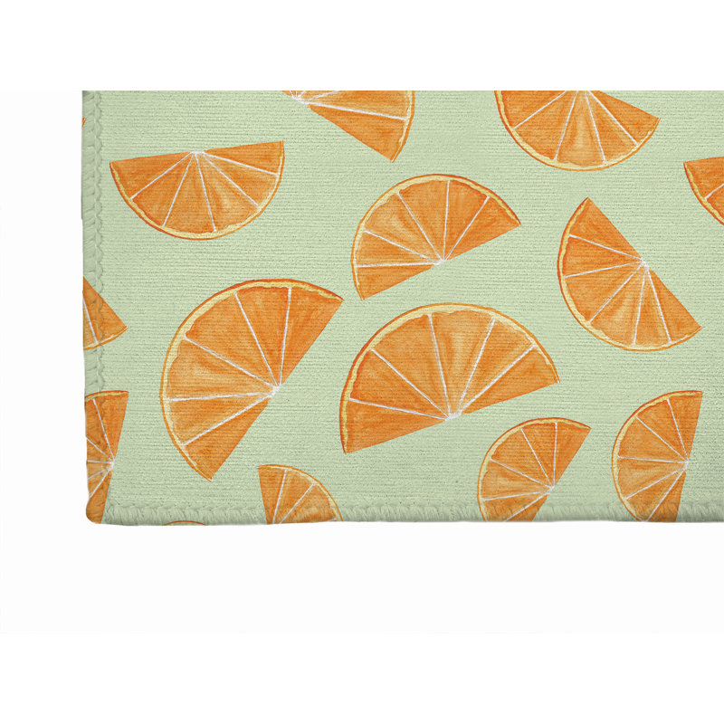 Summer Oranges Outdoor Rug, Rectangle 4' x 6'