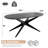 69.3" Oval Pedestal Dining Table With Metal Base-1805878431