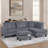 3-Piece Sectional Set W/ Ottoman-1624242853