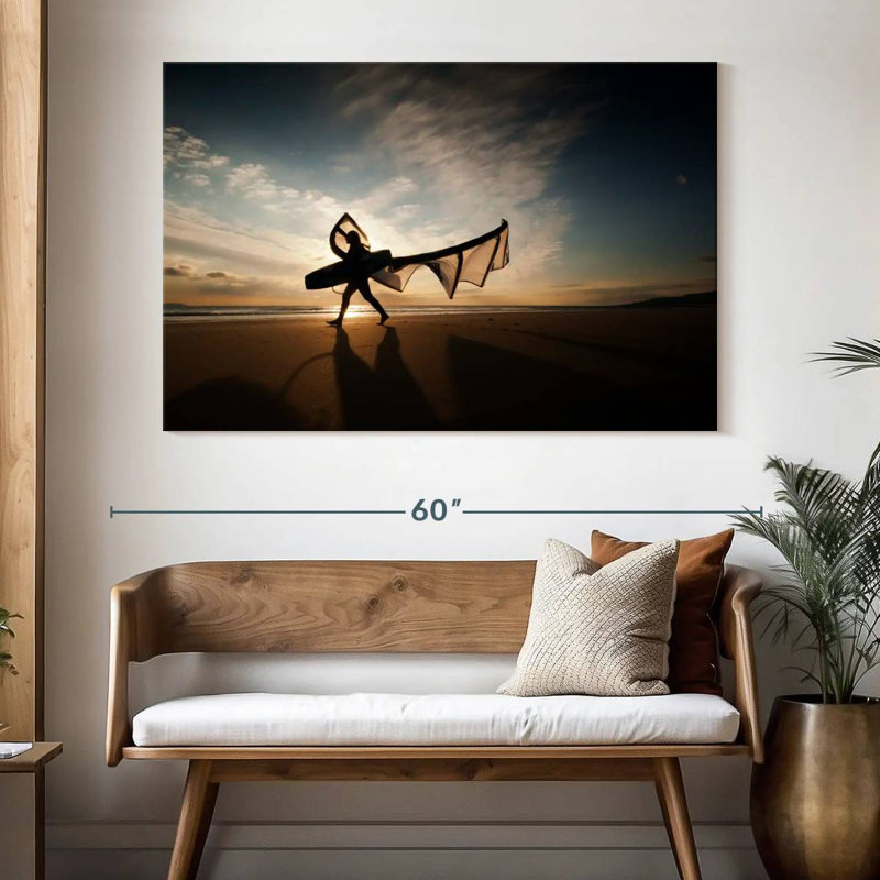 Sireci Kitesurfer Silhouette, 34" H x 51" W