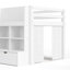 Lit mezzanine avec tablettes et rangements multiples-775267505
