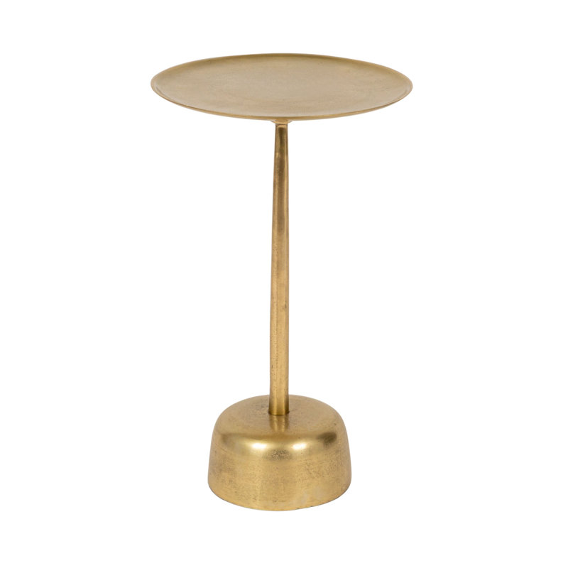 Table d'appoint en aluminium vintage Samuel, Doré