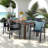 Appleby 6 - Person Acacia Solid Wood Patio Dining Set Rectangular Table