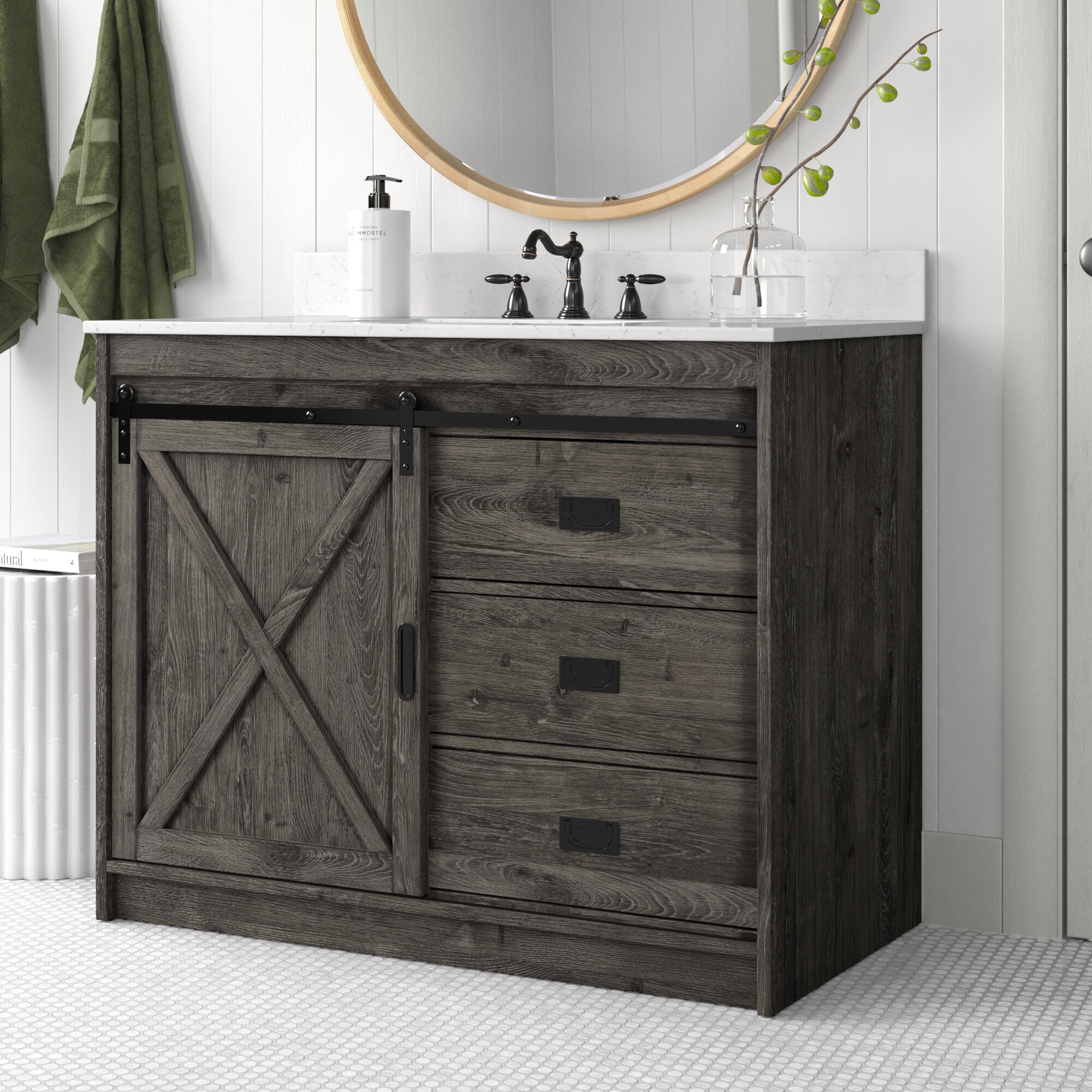 Bathroom Vanity - Double Shooter Series - True Grit Woodworking